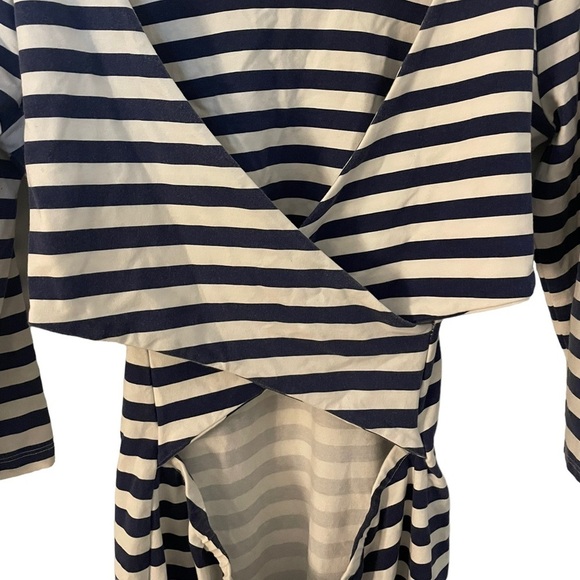 Billabong Dance With Me Blue and White Striped Dress Large - Picture 7 of 9